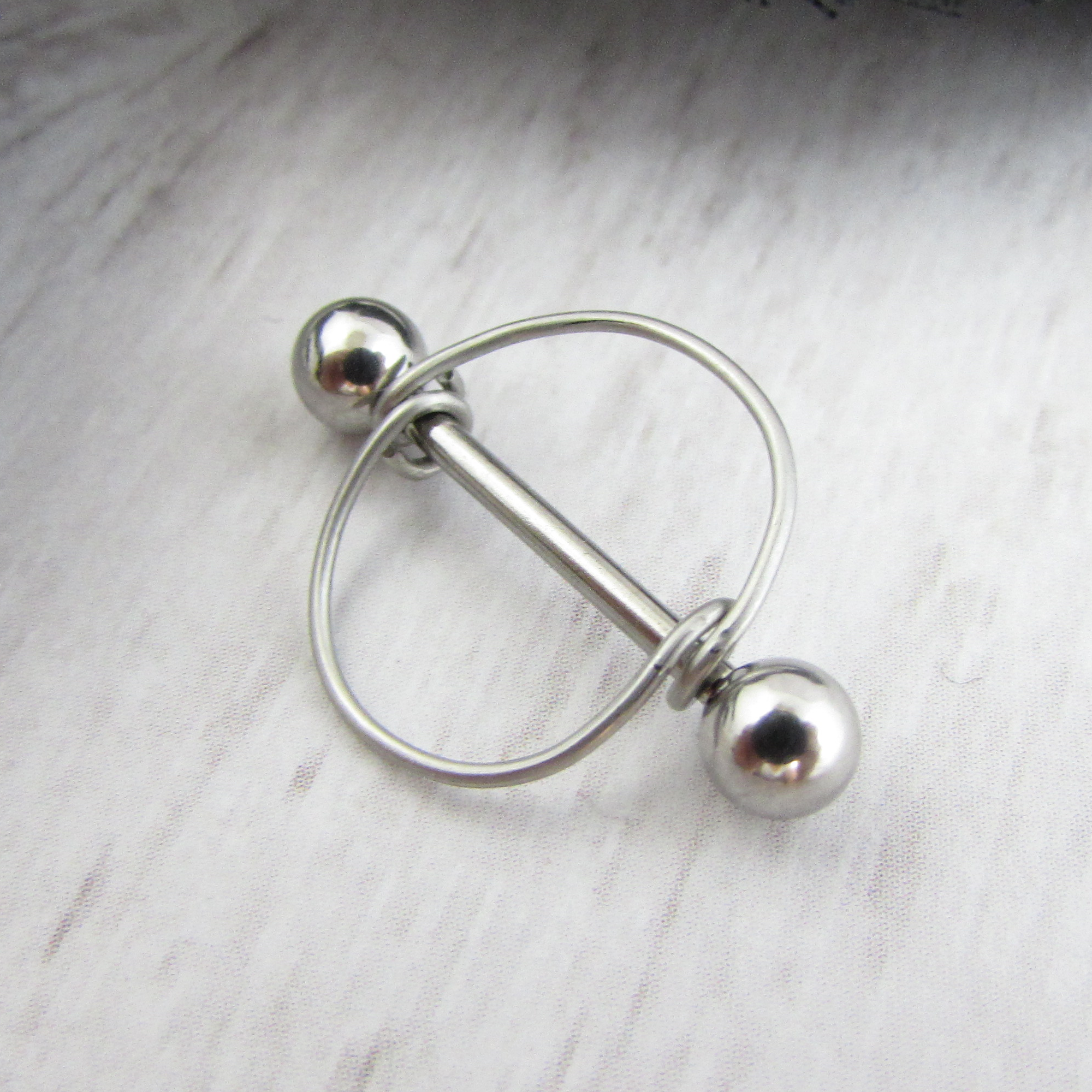 14g 316L Stainless Steel Round Frame Nipple Ring