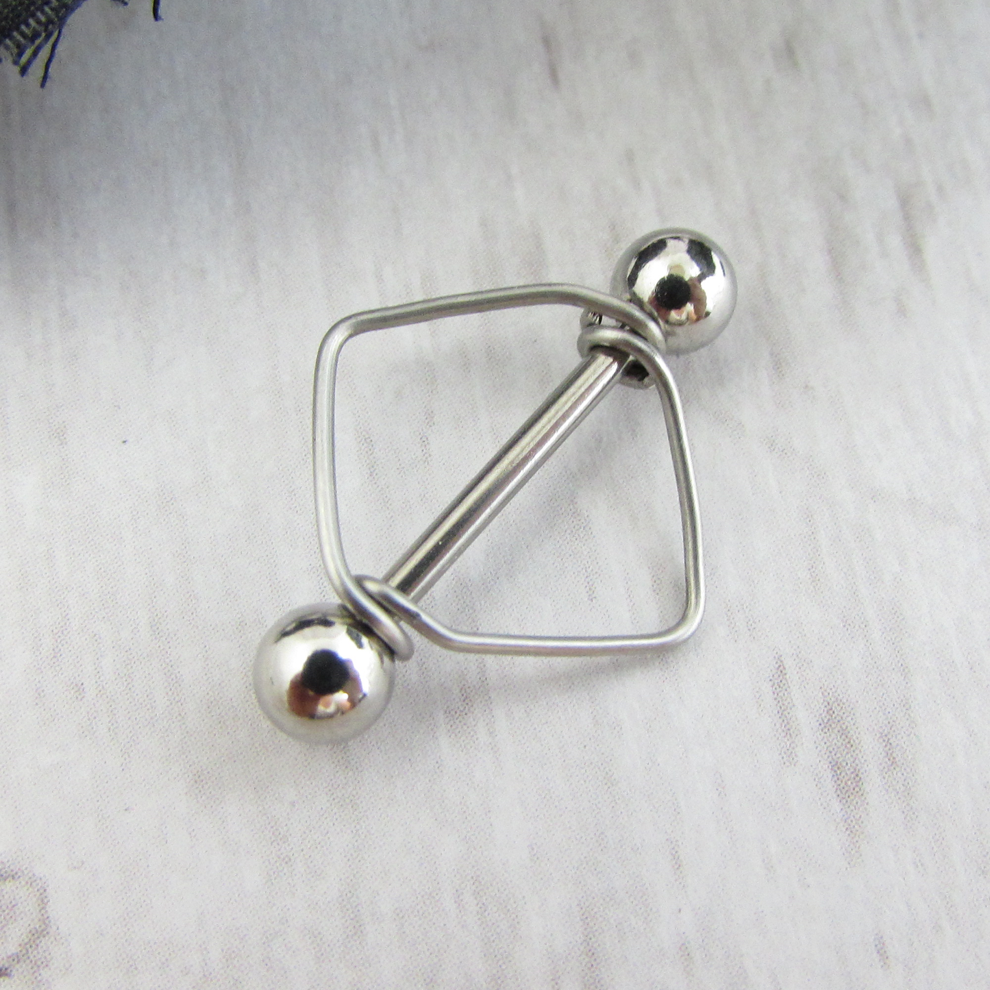 14g 316L Stainless Steel Hexagon Nipple Ring