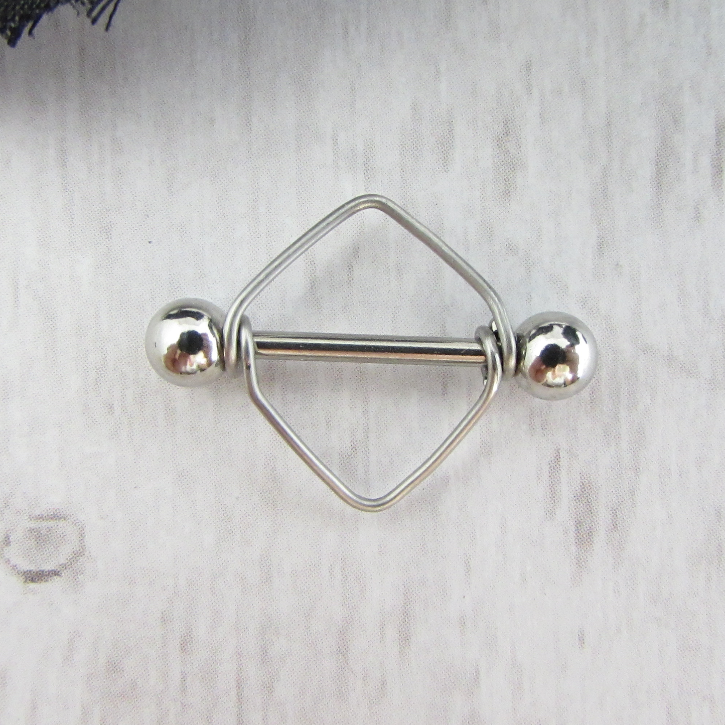 14g 316L Stainless Steel Hexagon Nipple Ring