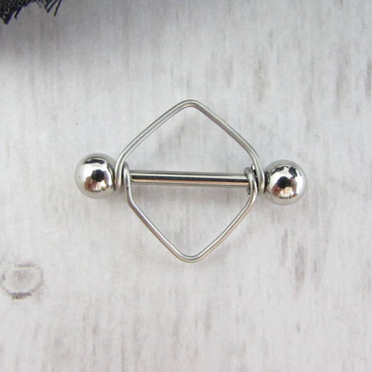 Triangle 316L Stainless Steel 14ga Nipple Ring