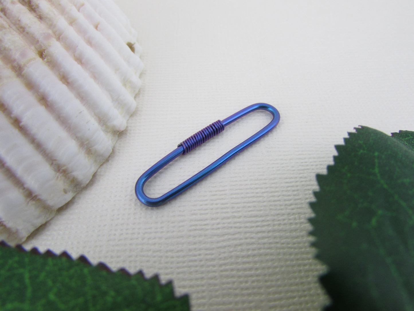Niobium Blueberry Pierced Industrial Ear Bar