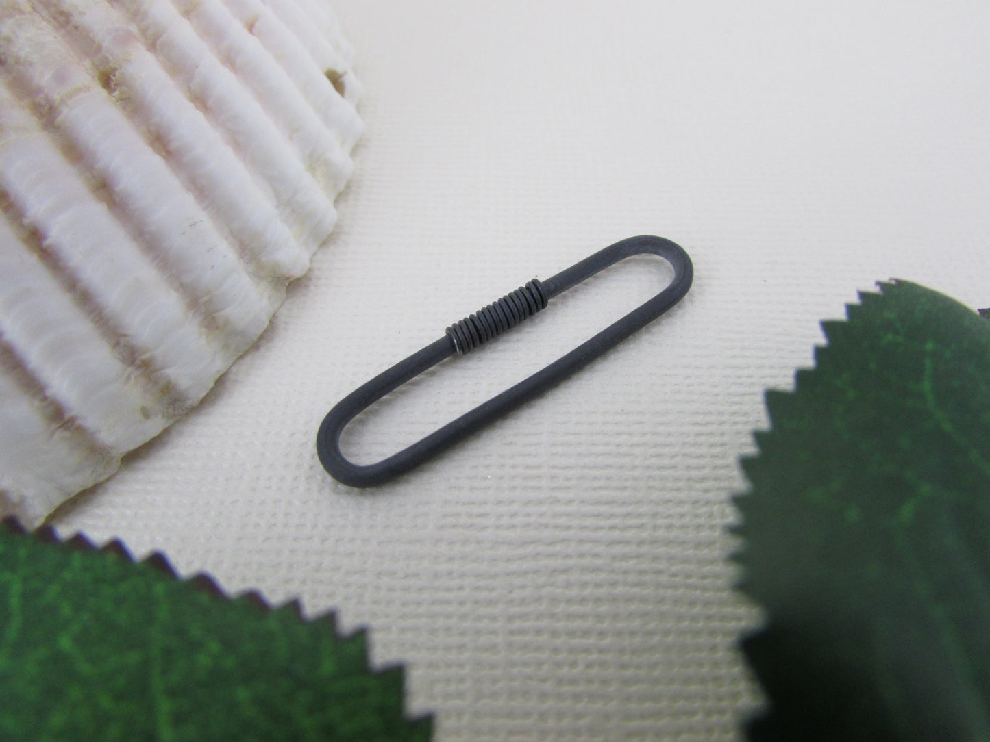 Niobium Black Pierced Industrial Ear Bar